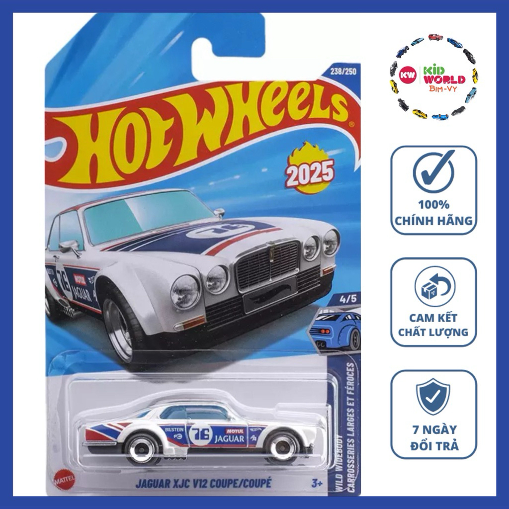 Xe mô hình Hot Wheels basic Jaguar XJC V12 Coupe/Coupe HYW54.