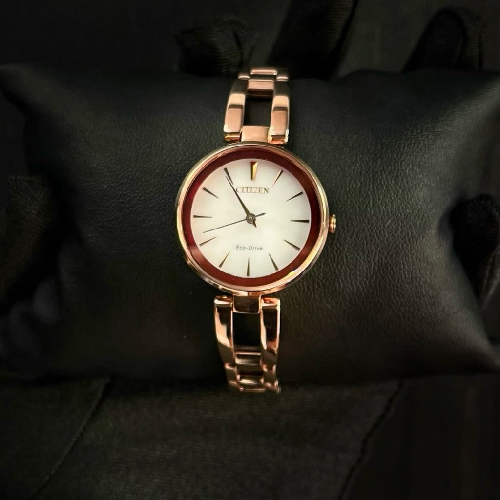 Đồng hồ nữ dây thép Citizen Eco Drive Axiom EM0633-53A