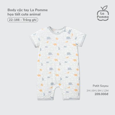 Body cộc tay La Pomme  - Bé trai/gái từ 5-13kg - Bodysuit ngắn tay họa tiết xinh xắn, thoáng mát, mềm mịn 3M - 18M