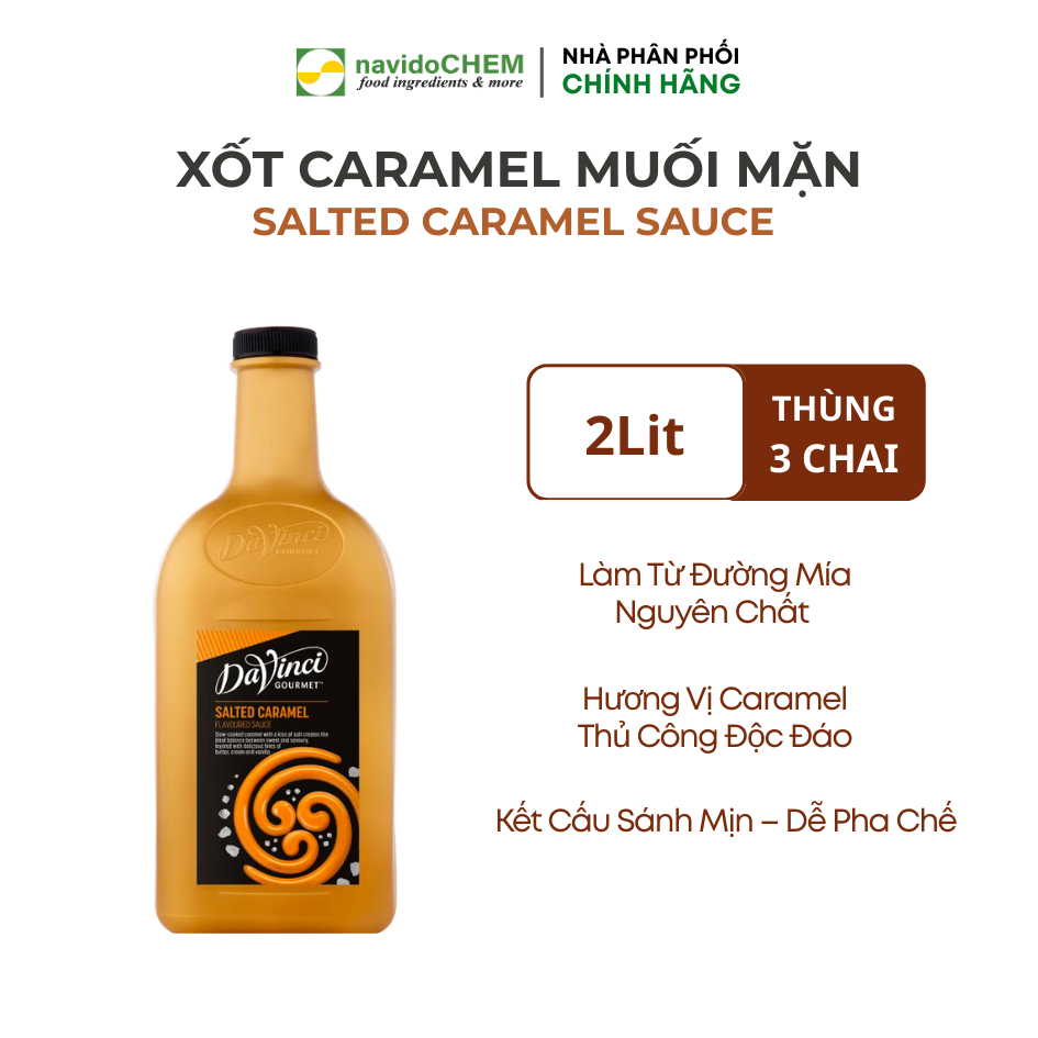 Xốt Caramel Muối Mặn / Salted Caramel Sauce - DaVinci Gourmet (2L)