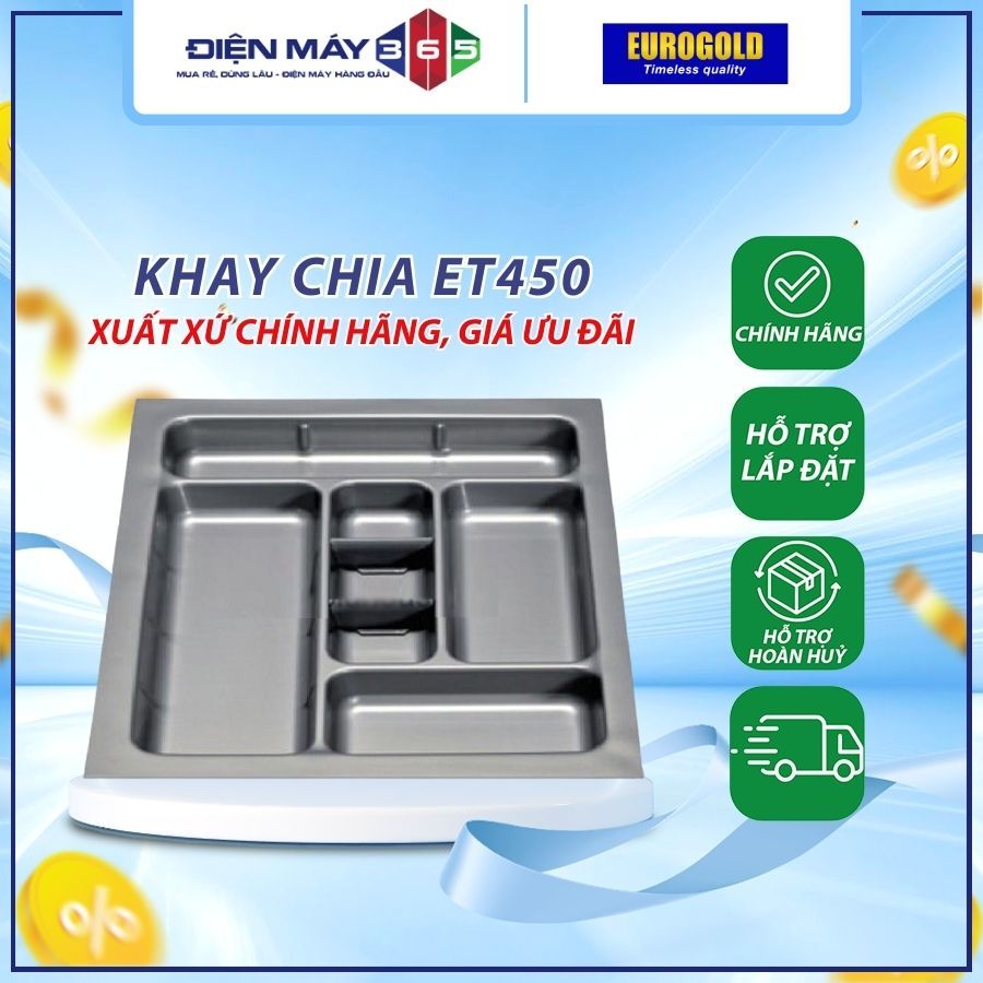 KHAY CHIA THÌA DĨA NHỰA CAO CẤP EUROGOLD – ET450 / ET500 / ET600 / ET700 / ET800 / ET900
