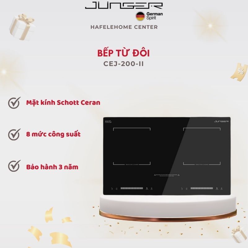 Bếp từ đôi Junger CEJ-200-II - Gia Nhiệt Nhanh Tiết Kiệm Điện