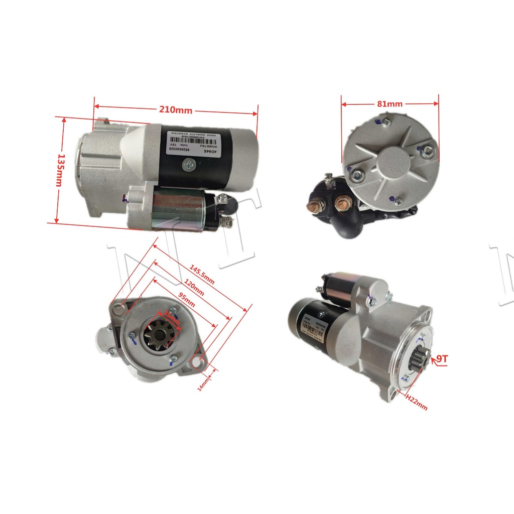 cù đề xe nâng Mã số: YM12990077010/12V Phù hợp: Xe nâng KOMATSU 4D94E/4TNE94, 12V, 9T, 2.2KW.