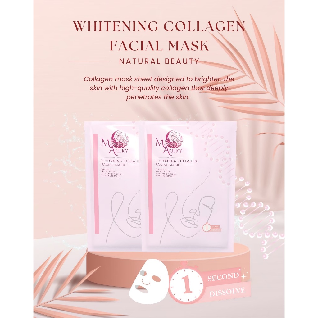 Mặt Nạ Collagen Làm Trắng Da Makieky - Makieky Whitening Collagen Facial Mask