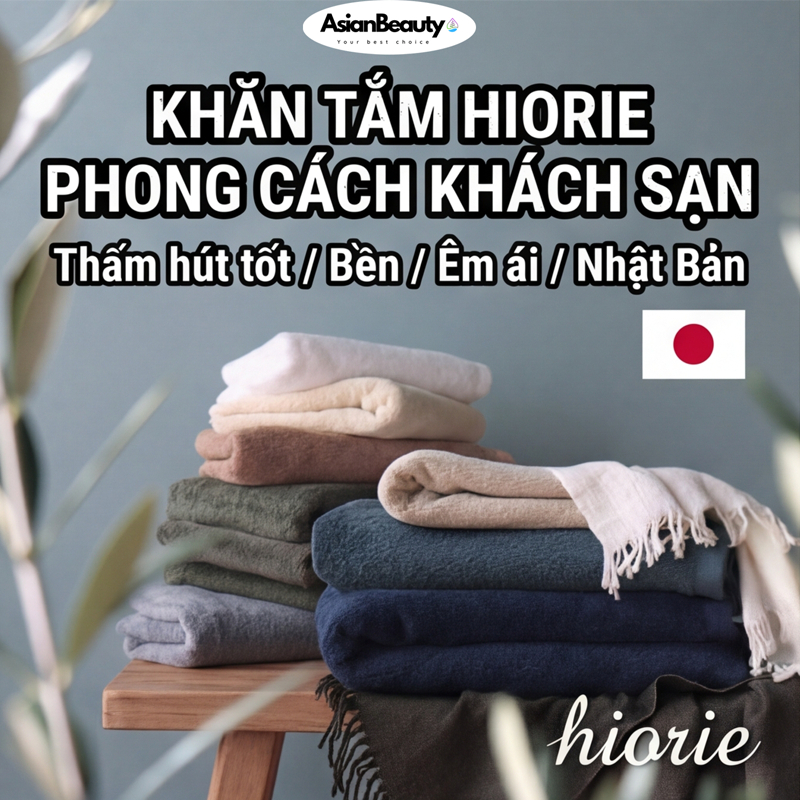 Khăn Tắm Cao Cấp Thương Hiệu Hiorie Nhật Bản Khăn Tắm Khách Sạn  130cmx60cm Cotton Thấm Hút