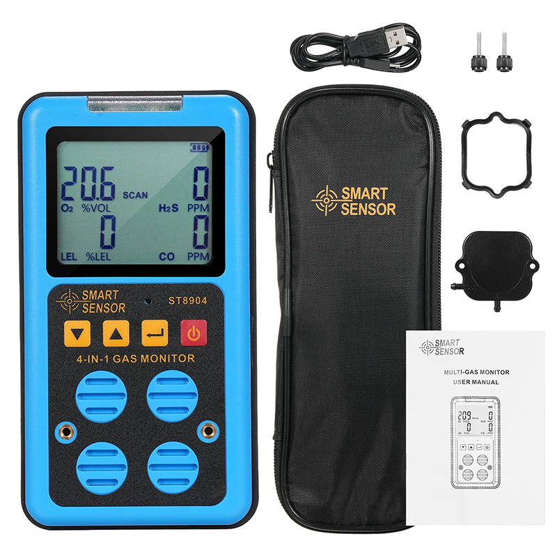 Máy đo đa khí (O2, CO, H2S, LEL) cầm tay SMARTSENSOR ST8904