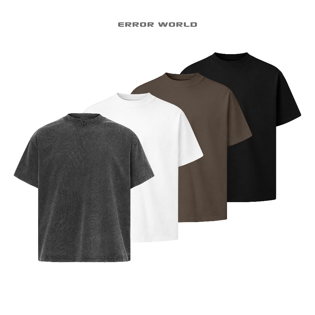 Áo thun trơn ERROR WORLD - cotton 2 chiều