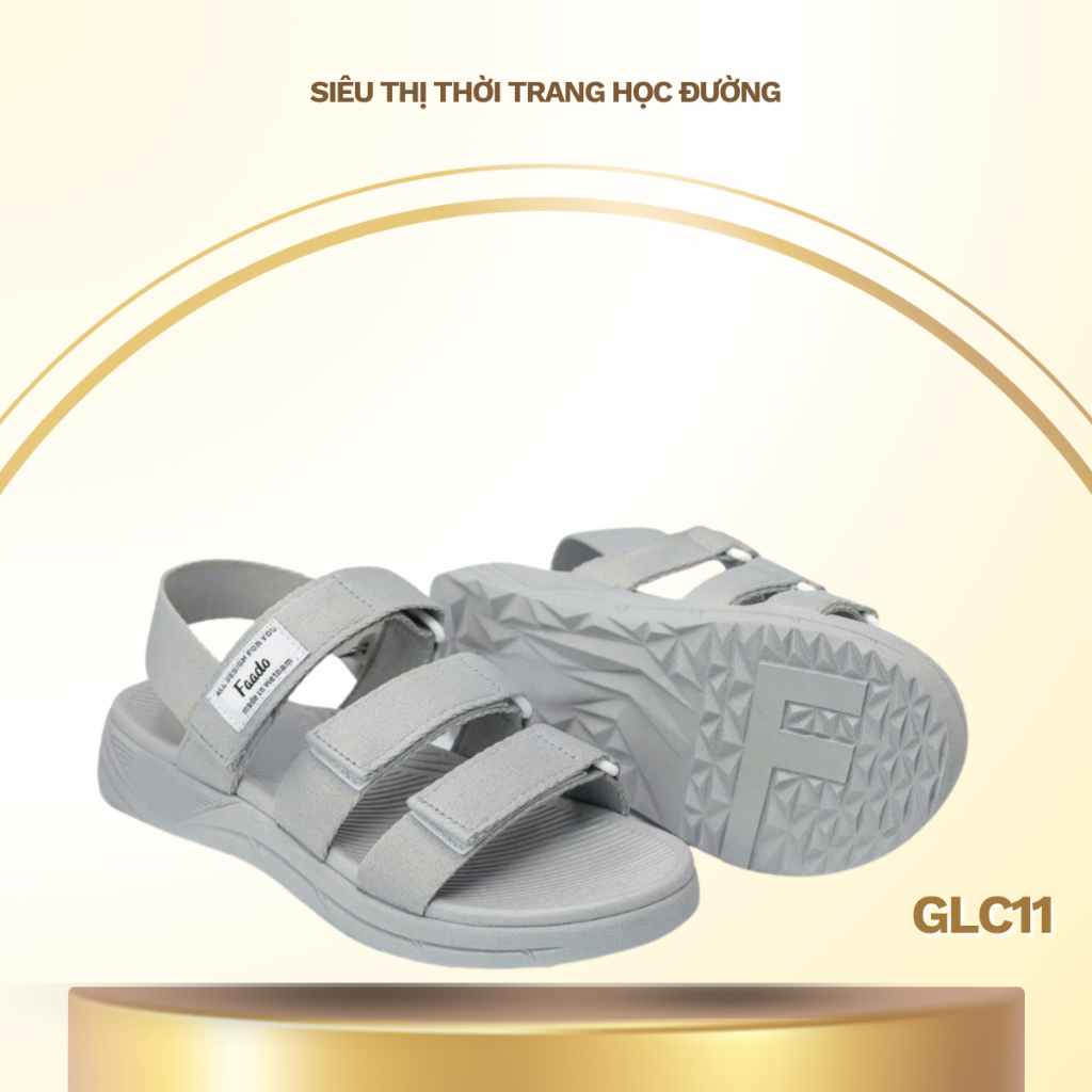 FAA 3 Quai GLC11 Xám Full- Giày Sandal Nam, Nữ Mang Đi Học Đi Chơi  [CHÍNH HÃNG]
