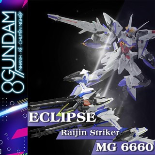 [CÓ SẴN] Mô Hình Lắp Ráp MG 6660 Eclipse Fighter + Raijin Striker (tặng kèm 2 base và decal nước)