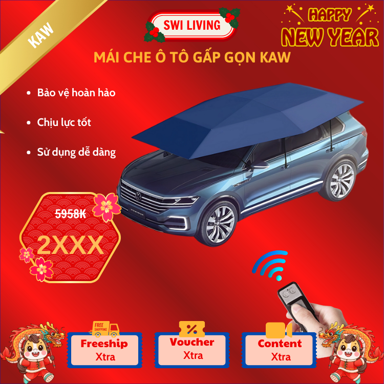 Mái che nắng ô tô gấp gọn KAW/SWI