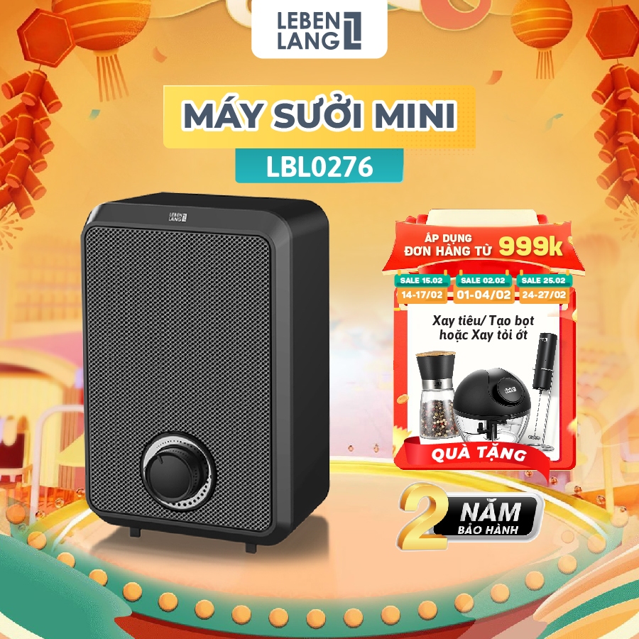 Máy sưởi mini để bàn Lebenlang LBL0276,công suất 600W, làm ấm góc rộng, nóng nhanh, nhỏ gọn tiện lợi