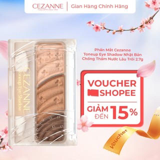 Phấn mắt 3 màu chống thấm nước lâu trôi cezanne toneup eye shadow nhật bản 2.7g