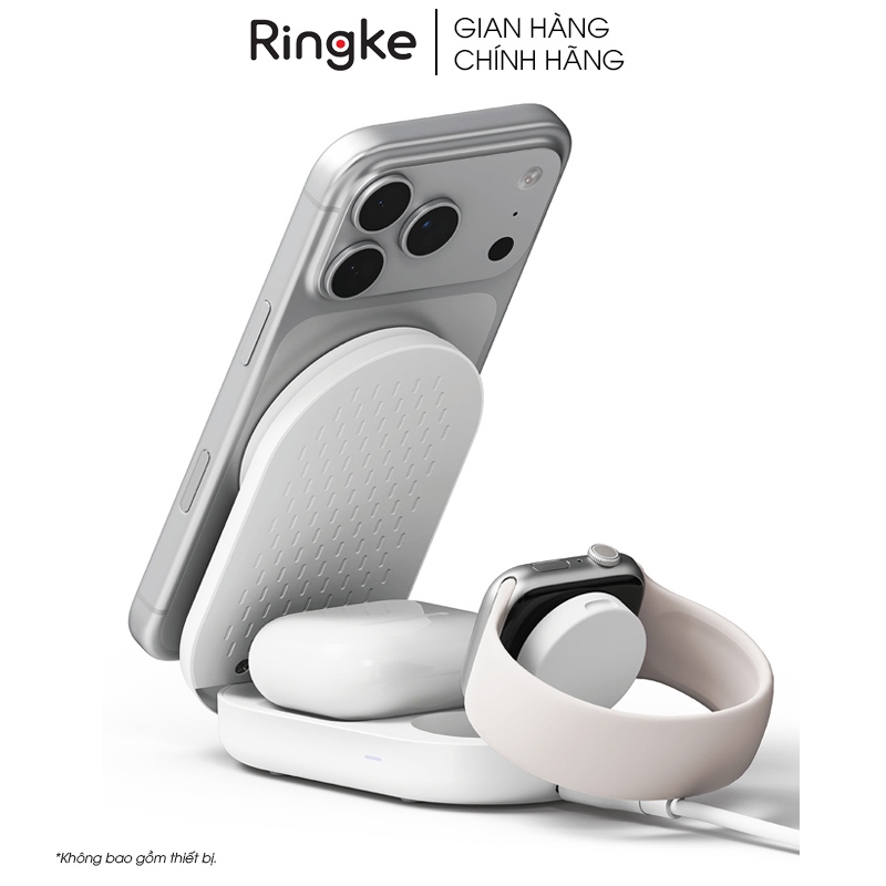 Đế sạc Ringke Stand Qi2 25W 3-in-1 Folding Magnetic Wireless Charger