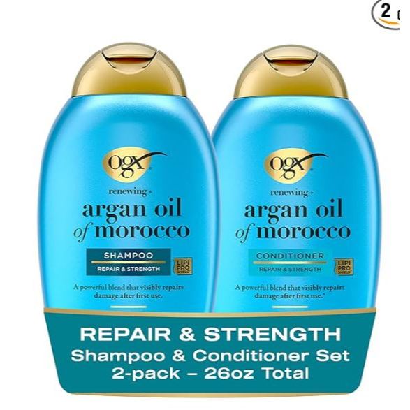 Hàng Mỹ. Dầu gội, dầu xả OGX Thick & Full + Biotin & Collagen và OGX Renewing + Argan Oil of Morocco