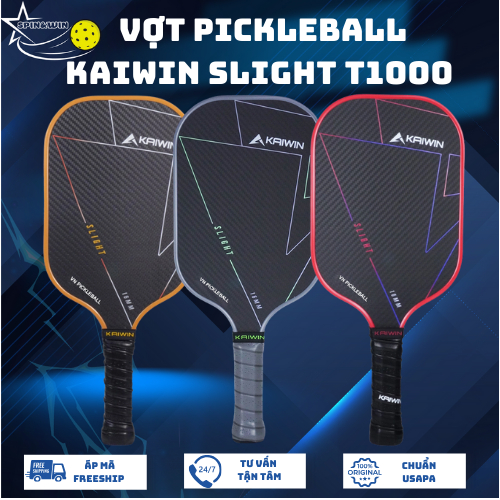[CHÍNH HÃNG] Vợt Pickleball Kaiwin Slight T1000 16mm | Mặt Carbon T1000, Kiểm Soát Tốt, Trợ Lực Mạnh