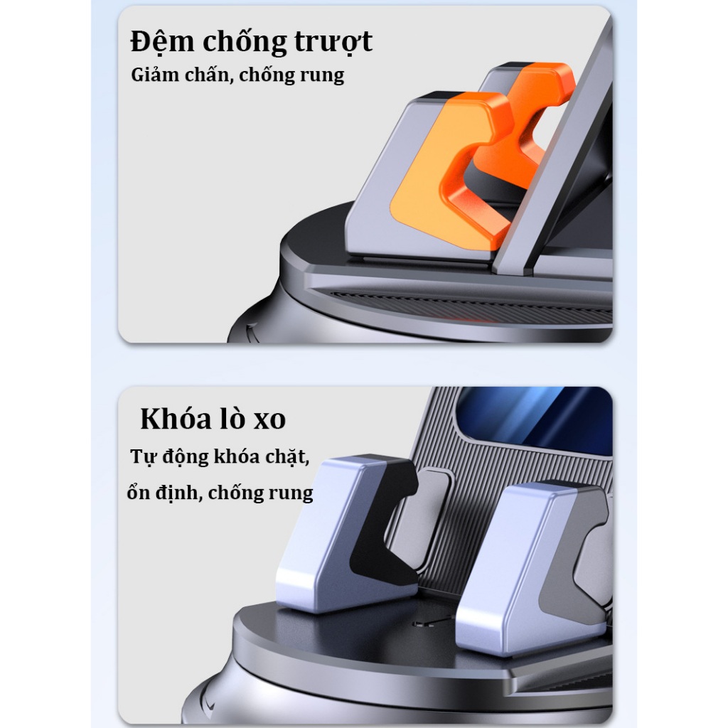 Giá đỡ điện thoại ô tô, lắp đặt trên taplo, chống rung giảm chấn, chắc chắn bền bỉ, không che khuất tầm nhìn. | BigBuy360 - bigbuy360.vn