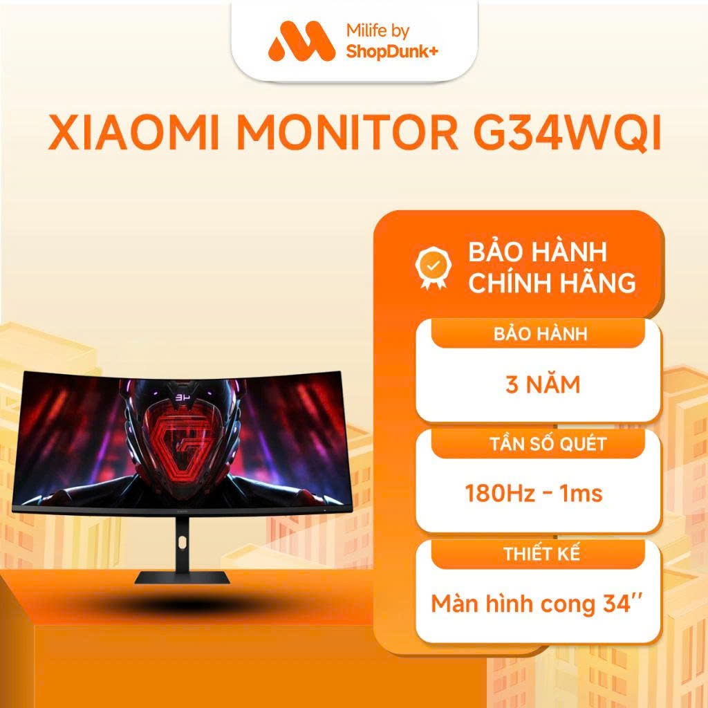 Màn Hình Máy Tính PC Xiaomi 2K Curved Gaming Monitor G34WQi EU BH 36 Tháng