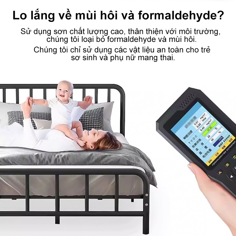 REX Giường sắt rèn khung thép chịu lực Giường đôi Giường cỡ lớn không chứa fomanđehit Chịu Chịu tải tốt | BigBuy360 - bigbuy360.vn