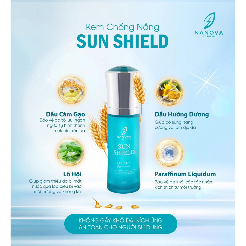 kem chống nắng nanova giúp làm sáng da chính hãng