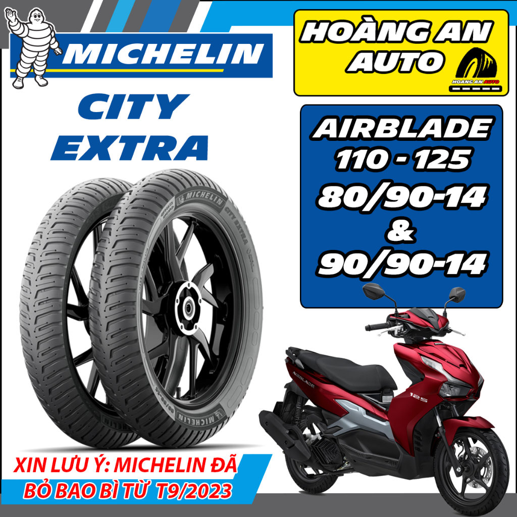 (CITY EXTRA - 80/90-14& 90/90-14 - Airblade, Vario, Click) Vỏ lốp xe Michelin City Extra cho tay ga