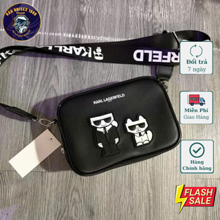 Túi Đeo Chéo Nam Nữ KAN Lão Gia Và Chú Méo Trắng ( Chữ Nhật ), Chất Liệu Phong Cách Hàn QUốc