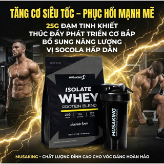 Bột Dinh Duỡng Whey Isolate Musaking 500g+Quà  Tặng