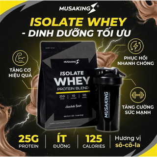 Bột Dinh Duỡng Whey Isolate Musaking 500g+Quà  Tặng