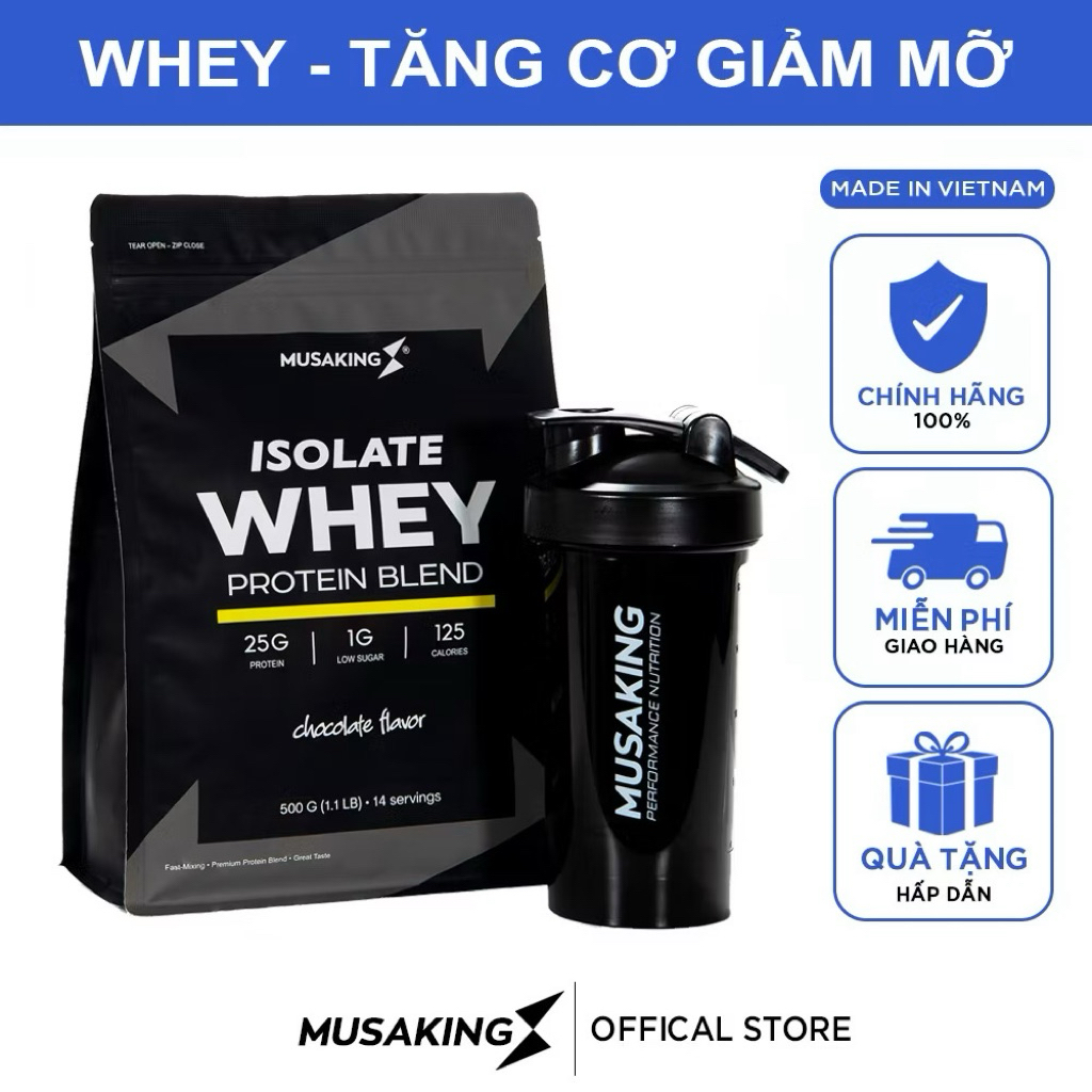 Bột Dinh Dưỡng Whey Isolate Blend 500g-Quà Tặng
