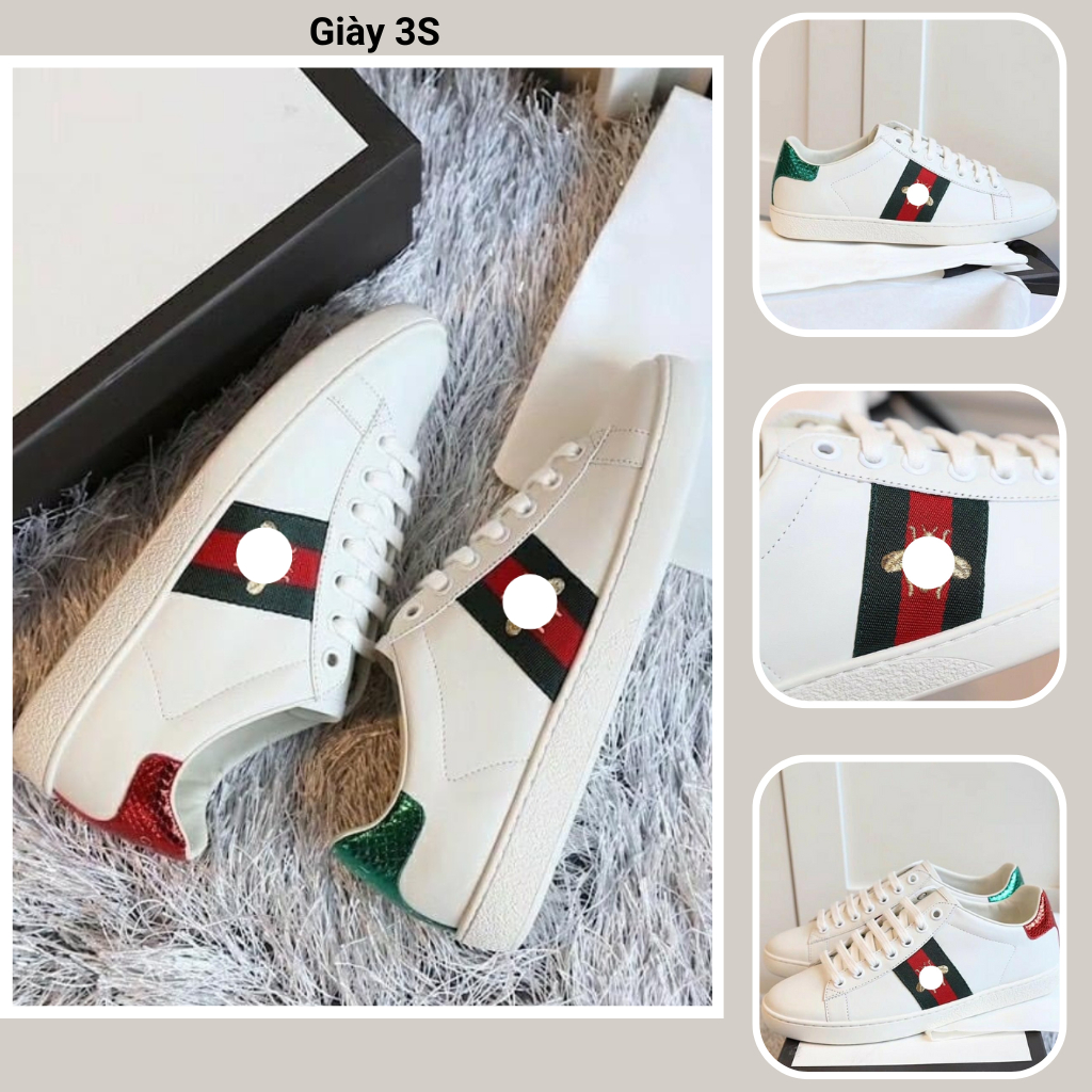 Giày Gugi Thêu Ong Nam Nữ, Giày Sneaker Ong Thêu Thời Trang Cổ Thấp Full Box Bill. Shoes Store Ha No