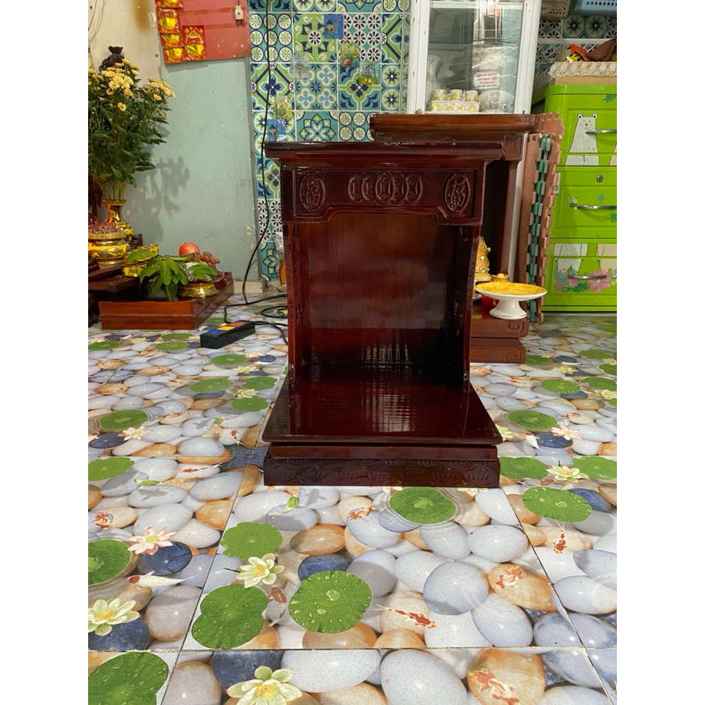 Bàn thờ ông địa thần tài gỗ thông mỹ ngang 40
