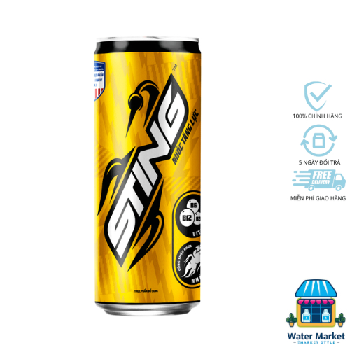 1 Lon Nước Tăng Lực Sting Gold Vàng - Sting Dâu - Lon 320ml