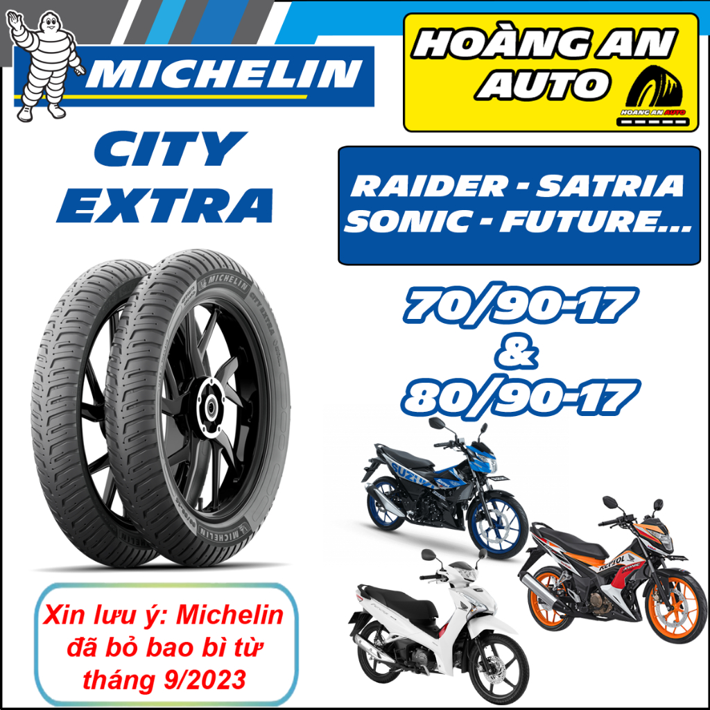 (70/90-17& 80/90-17 City Extra - RAIDER, SATRIA, SONIC, FUTURE) Vỏ lốp xe Michelin City Extra