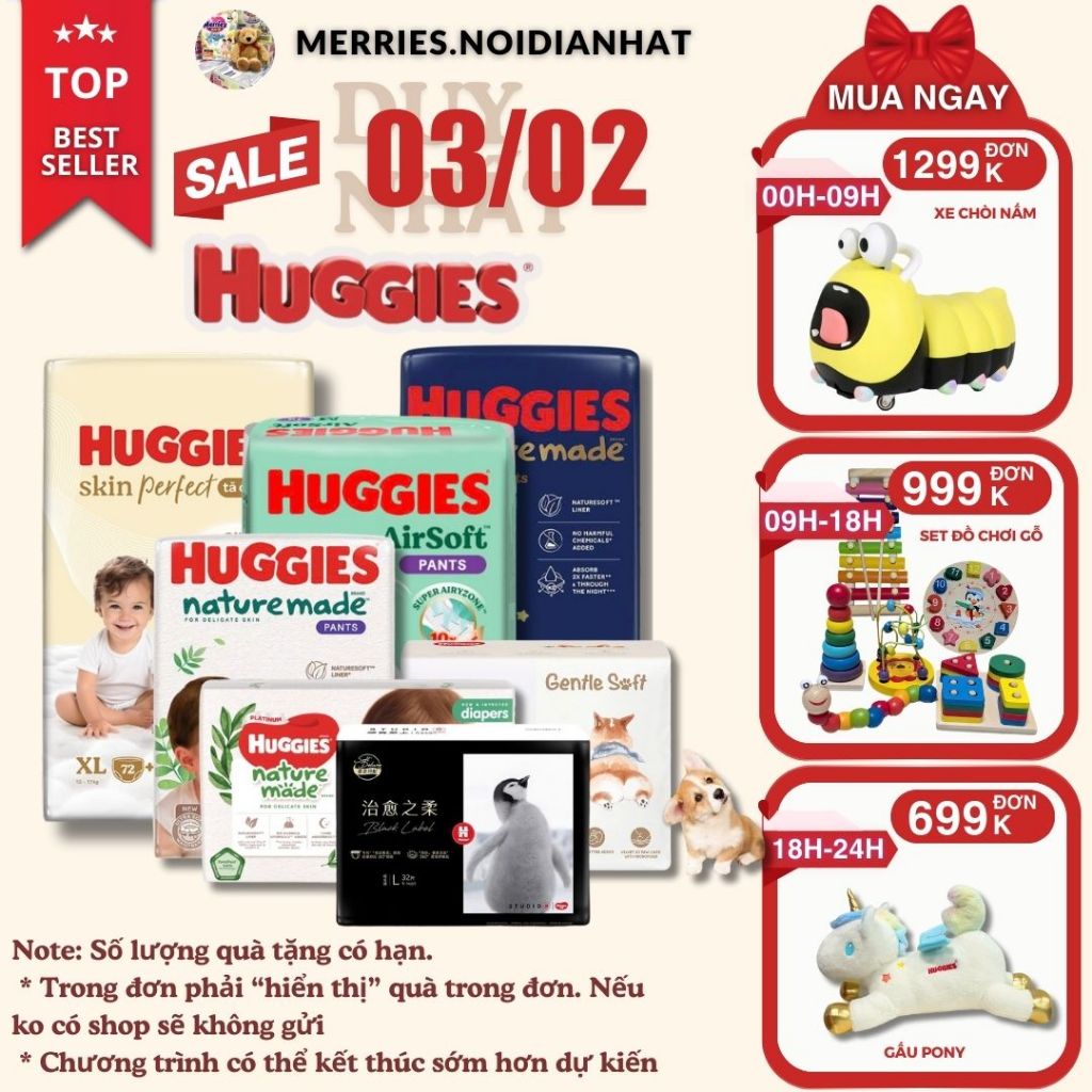 [HÀNG CHÍNH HÃNG CTY] Bỉm HUGGIES PLATINUM NATURE MADE size M58/L44/XL 38/XXL26/S82/NB60