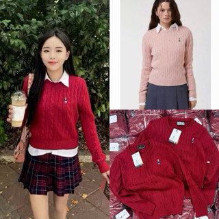 Áo Len Nữ Cổ Tròn Dệt Vân Màu Nâu, Form Chuẩn Dễ Mặc, Phù Hợp Thu Đông