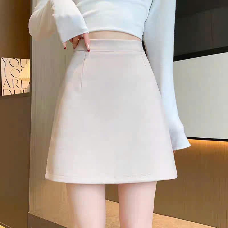 Chân Váy Ngắn Dạ Ép Bassic Dáng A Có Quần Bảo Hộ V245 | BigBuy360 - bigbuy360.vn