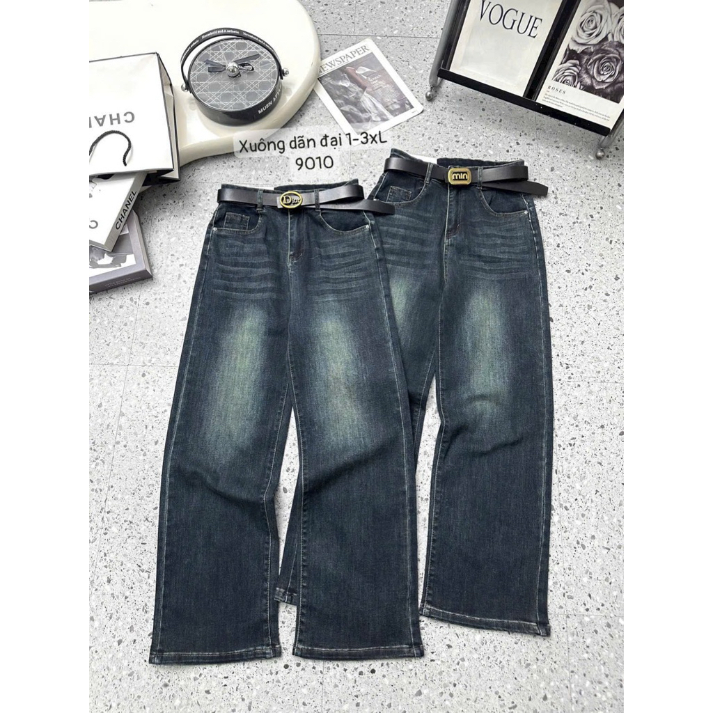 🖤 QUẦN JEAN SUÔNG DÀI GIÃN – SIZE 1XL → 3XL 🖤