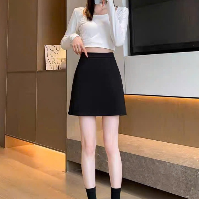 Chân Váy Ngắn Dạ Ép Bassic Dáng A Có Quần Bảo Hộ V245 | BigBuy360 - bigbuy360.vn