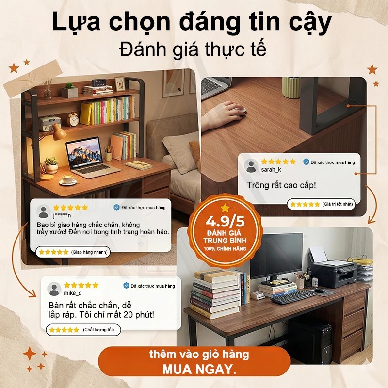 ALVIN Bàn làm việc với tủ chống ẩm và chống gỉ có các ngăn chứa đồ riêng biệt tiết kiệm không gian | BigBuy360 - bigbuy360.vn