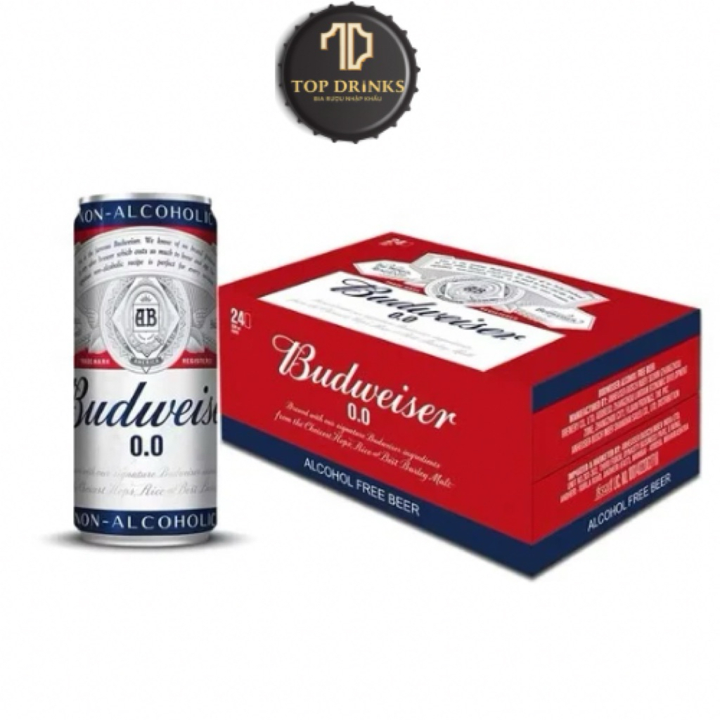 Bia Budweiser Không Cồn 0.0% – Thùng 24 Lon 330ml