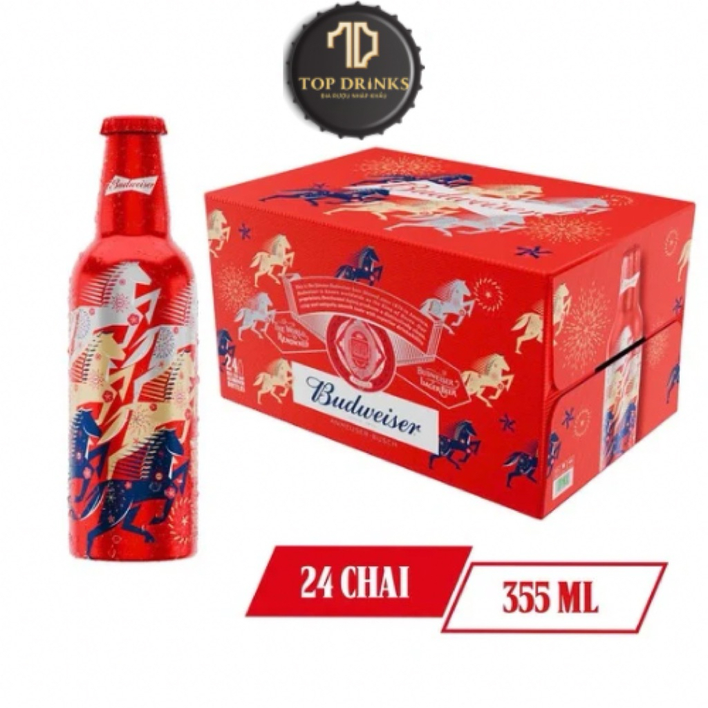 Thùng 24 Chai Bia Budweiser Alu 355ml