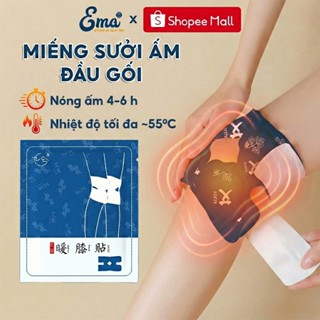 Miếng dán chườm nóng đầu gối EMA tinh chất ngải cứu và thảo dược giảm đau đầu gối hiệu quả
