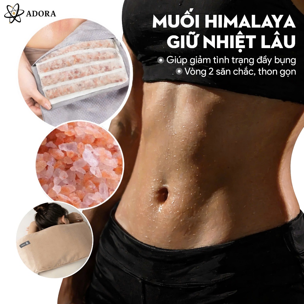 Đai Chườm Bụng ADORA | Túi Chườm Ấm Ngải Cứu & Muối Himalaya Hỗ Trợ Giảm Đau Khi Tới Tháng, Cải Thiện Đau Lưng, Bụng | BigBuy360 - bigbuy360.vn