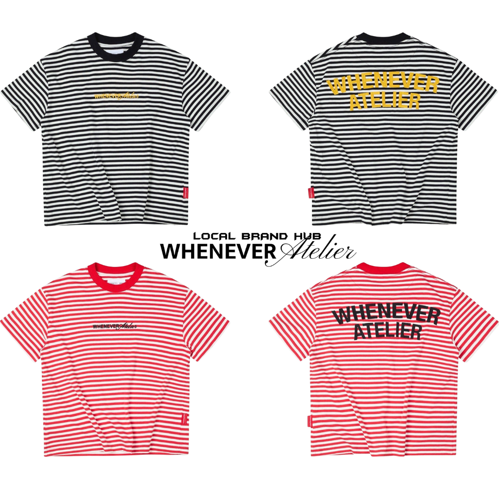 𝐖𝐇𝐄𝐍𝐄𝐕𝐄𝐑 𝐀𝐓𝐄𝐋𝐈𝐄𝐑 | TRIPED T-SHIRT / RED/BLACK