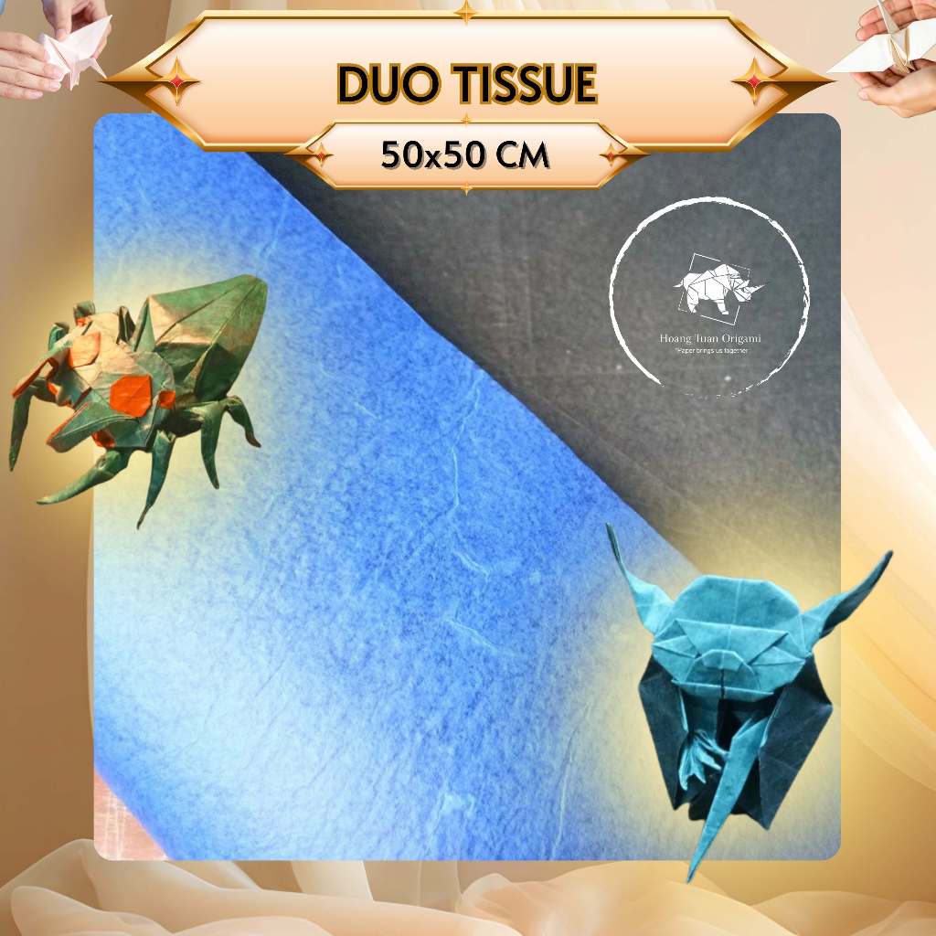 Giấy gạo tissue, giấy 2 màu mỏng dai