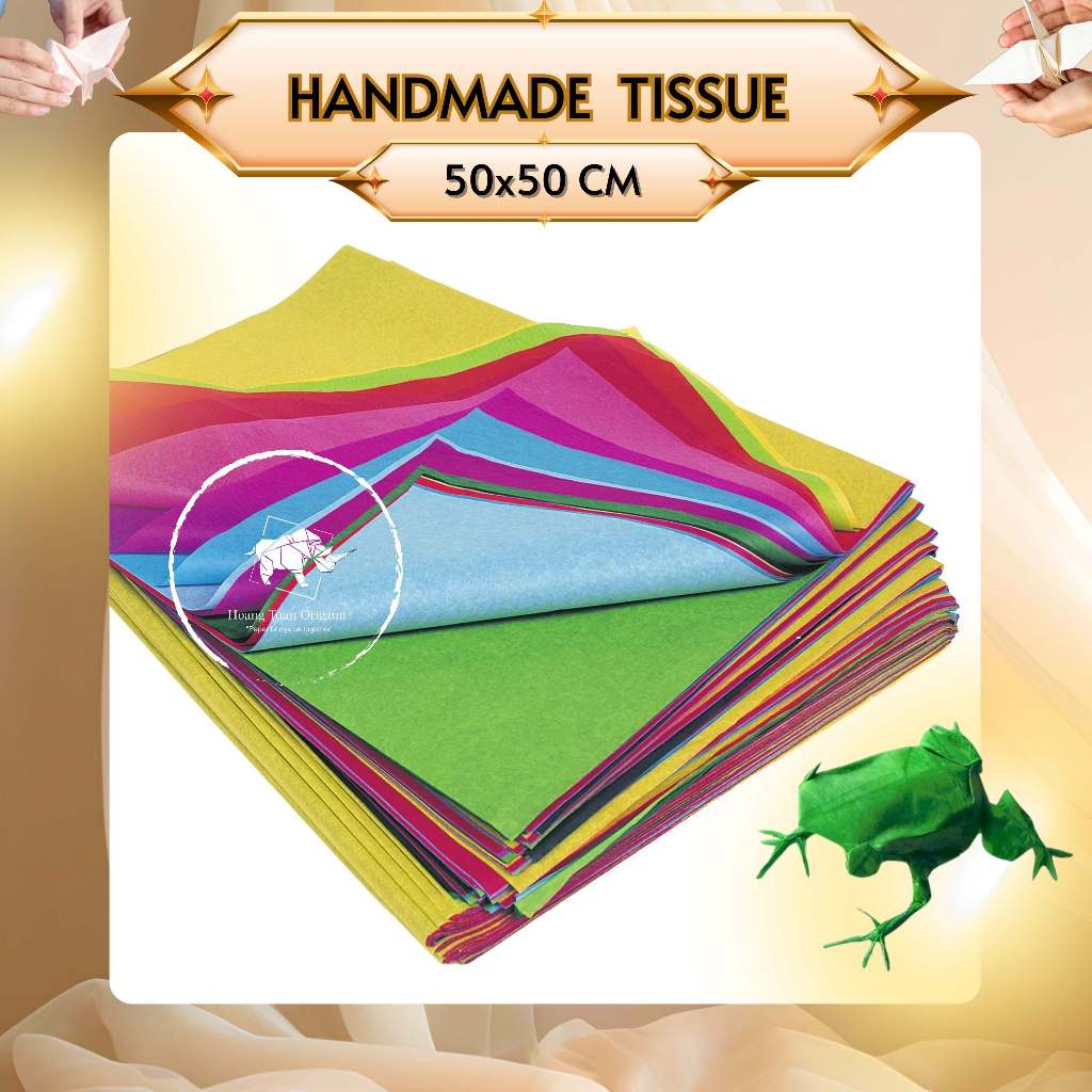 Giấy tissue handmade, giấy lụa làm hoa
