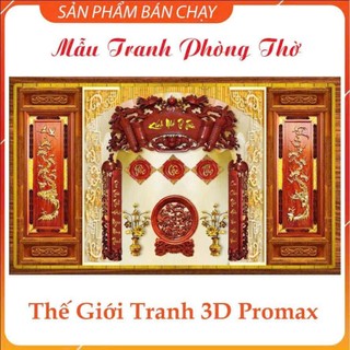 Tranh dán tường 3D trang trí phòng thờ