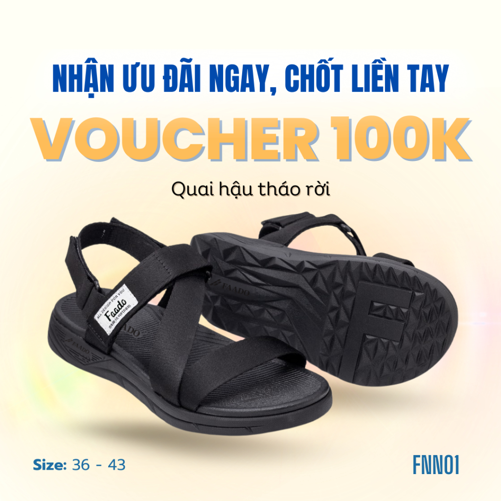 Giày Dép Sandals Nam, Nữ Unisex Faado FNN01