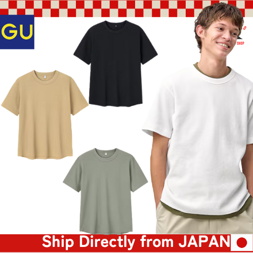 GU Dry Waffle T-Shirt Unisex【Nhập khẩu trực tiếp từ Nhật Bản】