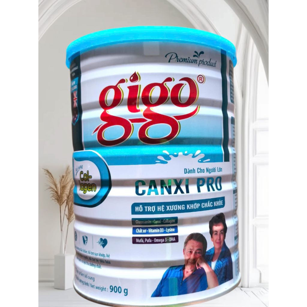 Sữa bột Canxi Pro Gigo 900g-hỗ trợ xương khớp chắc khỏeSữa bột Canxi Pro Gigo 900g-hỗ trợ xương khớp