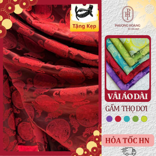 [HOT TREND] Vải May Áo Dài TẾT Gấm Thọ Dơi Cao Cấp [ Vải PH] chất liệu mềm rũ, mịn, sang trọng VT04